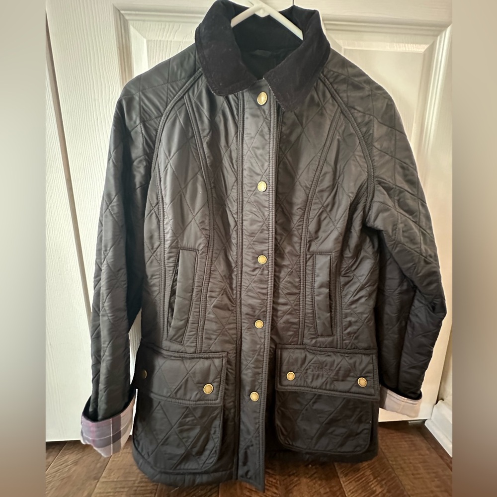 Black Barbour Beadnell Polorquilt Jacket
